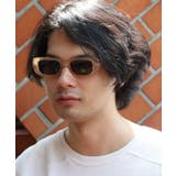 クリアベージュ×ブラウン | スクエアサングラス メンズ レディース 太フレーム 黒縁 | 8(eight)
