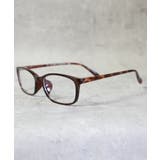 ブラウン×デミ/クリア | スクエアサングラス メンズ レディース ブルーライトカット ケース付き | 8(eight)