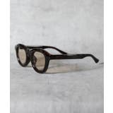 デミ×ライトベージュ | ウェリントンサングラス メンズ レディース 伊達メガネ 極太フレーム | 8（eight） 