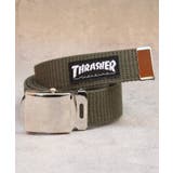 モスグリーン | THRASHER GIベルト メンズ レディース ベルト ガチャベルト   | 8（eight） 