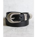 ブラック | ウエスタンベルト メンズ ベルト レザー 革 皮 ナロー 25ｍｍ  | 8（eight） 