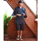 ブラック×グレー | 甚平 メンズ じんべい | 8(eight)