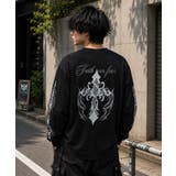 クロス×スカルプリント ワッフルロンT メンズ ロングTシャツ 十字架 | 8(eight) | 詳細画像2