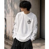 クロス×スカルプリント ワッフルロンT メンズ ロングTシャツ 十字架 | 8(eight) | 詳細画像3