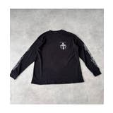 クロス×スカルプリント ワッフルロンT メンズ ロングTシャツ 十字架 | 8(eight) | 詳細画像8