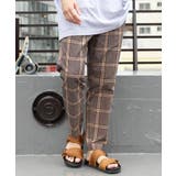 ブラウンチェック | チェックアンクルテーパードパンツ メンズ 全7色 | 8(eight)