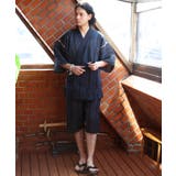 ネイビー | 甚平 メンズ しじら 浴衣 じんべい シンプル 夏 花火大会に | 8(eight)