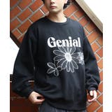 ブラック | フラワー刺繍トレーナー メンズ スウェット レディース にも | 8（eight） 
