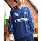 ネイビーA | ユニフォームデザイン ロンT メンズ レディース ゲームシャツ | 8(eight)
