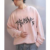 スモークピンク | グランジ加工 トレーナー メンズ スウェット レディース 刺繍 | 8(eight)