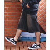 ブラック | ダブルニーショーツ メンズ レディース デニム ショートパンツ | 8(eight)