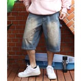 ブルー | ダブルニーショーツ メンズ レディース デニム ショートパンツ | 8(eight)