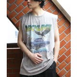 ライトグレーB | グランジ加工ロックタンクトップ ヴィンテージ ノースリーブ | 8(eight)