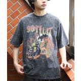 ブラックC | グランジ加工ロックTシャツ メンズ Tシャツ 半袖 バンドT | 8(eight)