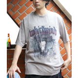 ライトグレーB | グランジ加工ロックTシャツ メンズ Tシャツ 半袖 バンドT | 8(eight)