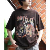 ブラウンC | グランジ加工ロックTシャツ メンズ Tシャツ 半袖 バンドT | 8(eight)