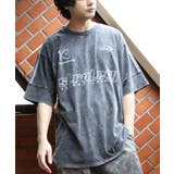 ブラック | グランジ加工サッカーTシャツ メンズ Tシャツ 半袖 サッカーT | 8(eight)
