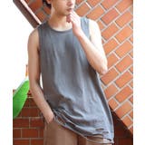 チャコール | ダメージ加工 タンクトップ メンズ ヴィンテージ クラッシュ加工  | 8（eight） 
