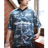 チャコール | 総柄サッカーデザインTシャツ メンズ Tシャツ 半袖 ゲームシャツ | 8(eight)