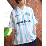総柄サッカーデザインTシャツ メンズ Tシャツ 半袖 ゲームシャツ | 8（eight）  | 詳細画像2 