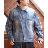 ネイビー | トライバル刺繍Gジャン メンズ デニムジャケット トライバル柄 刺繍 | 8(eight)