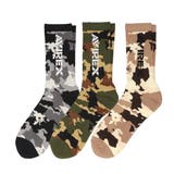 4.クルー(カモフラ柄) | 【3足セット】AVIREX ソックス 無地 | 99HeadwearShop