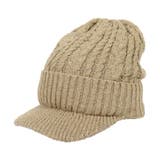 3.Beige | ニットキャップ ツバ付き ニット帽 | 99HeadwearShop【WOMEN】