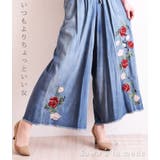 美しい薔薇もラフカジュアル。ボトムス パンツ デニム | Sawa a la mode | 詳細画像1