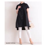 後ろ草花刺繍のふんわりコットンシャツチュニック レディース ファッション | Sawa a la mode | 詳細画像27