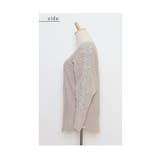 繊細パールレースドルマンスリーブニット ベージュ 長袖 | Sawa a la mode | 詳細画像17 