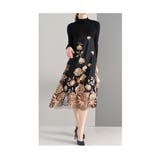煌くバラ咲く異素材ドッキングワンピース レディース ワンピース | Sawa a la mode | 詳細画像3
