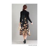 煌くバラ咲く異素材ドッキングワンピース レディース ワンピース | Sawa a la mode | 詳細画像7