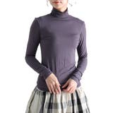 ダークグレー | レイヤードで楽しむシンプルなタートルネックトップス レディース ファッション | Sawa a la mode