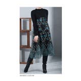 煌くバラ咲く異素材ドッキングワンピース レディース ワンピース | Sawa a la mode | 詳細画像17