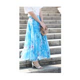 花びらが浮かび上がる水彩フレアスカート レディース ファッション | Sawa a la mode | 詳細画像3