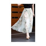 花びらが浮かび上がる水彩フレアスカート レディース ファッション | Sawa a la mode | 詳細画像28