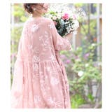 キャミソール付き薔薇刺繍のエレガントなワンピース。レディース ファッション ワン… | Sawa a la mode | 詳細画像3 