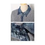 デニムポケット付きニットカーディガン。レディース ファッション カーディガン | Sawa a la mode | 詳細画像17 