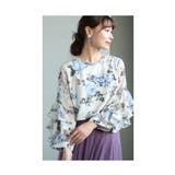 風になびくフリル袖の花柄ブラウス トップス レディース | Sawa a la mode | 詳細画像18