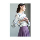 風になびくフリル袖の花柄ブラウス トップス レディース | Sawa a la mode | 詳細画像24