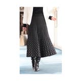 体型を拾わないモダンな和柄プリーツニットスカート レディース ファッション | Sawa a la mode | 詳細画像19 