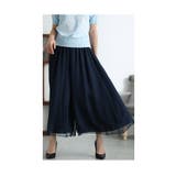 ふわりと風に舞うシフォンが重なるワイドパンツ レディース ファッション | Sawa a la mode | 詳細画像19