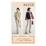 ベージュ(股下76cm) | ストレッチツイルストレートパンツ レディースファッション パンツ | Sawa a la mode