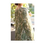 ナチュラルグリーンのダマスク柄シャツブラウス レディース ファッション | Sawa a la mode | 詳細画像7 