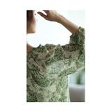 ナチュラルグリーンのダマスク柄シャツブラウス レディース ファッション | Sawa a la mode | 詳細画像10 