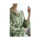 ナチュラルグリーンのダマスク柄シャツブラウス レディース ファッション | Sawa a la mode | 詳細画像13 