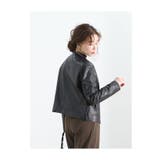 上質ラムレザーのノーカラージャケット レディース ファッション | Sawa a la mode | 詳細画像10