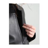 上質ラムレザーのノーカラージャケット レディース ファッション | Sawa a la mode | 詳細画像12