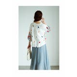 艶やかなチューリップ畑の刺繍シャツブラウス レディース ファッション | Sawa a la mode | 詳細画像15