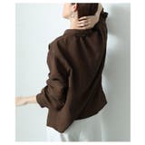 ボウタイリボン付き2wayフロッキーストライプブラウス レディース ファッション | Sawa a la mode | 詳細画像7 